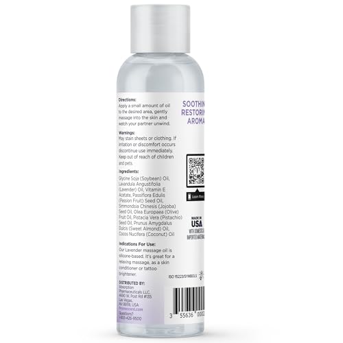 Promescent Lavender Massage Oil โ 4 oz | Relaxation for Massage Therapy