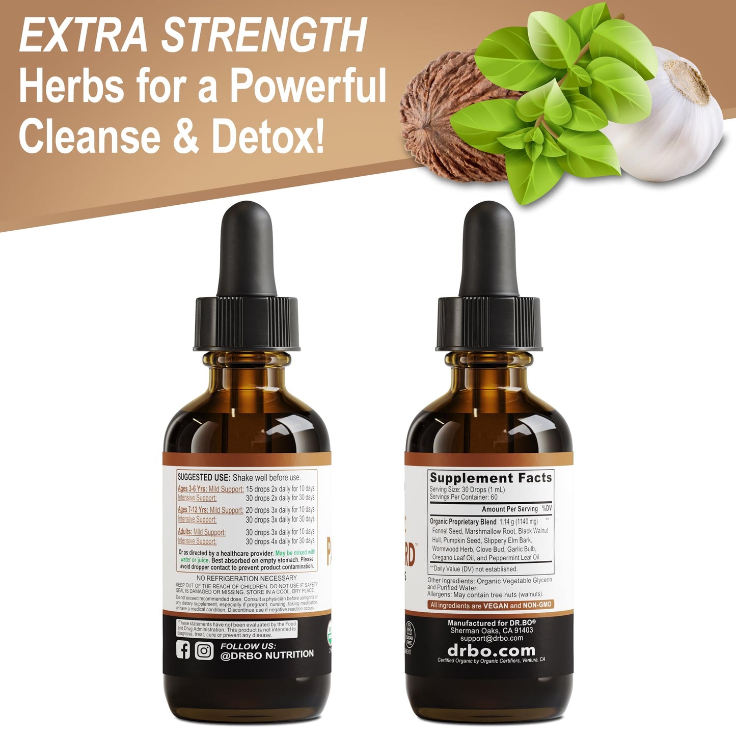 ParaGuard Cleanse Liquid Organic Detox โ Organic Intestinal Guard Formula (2 oz)