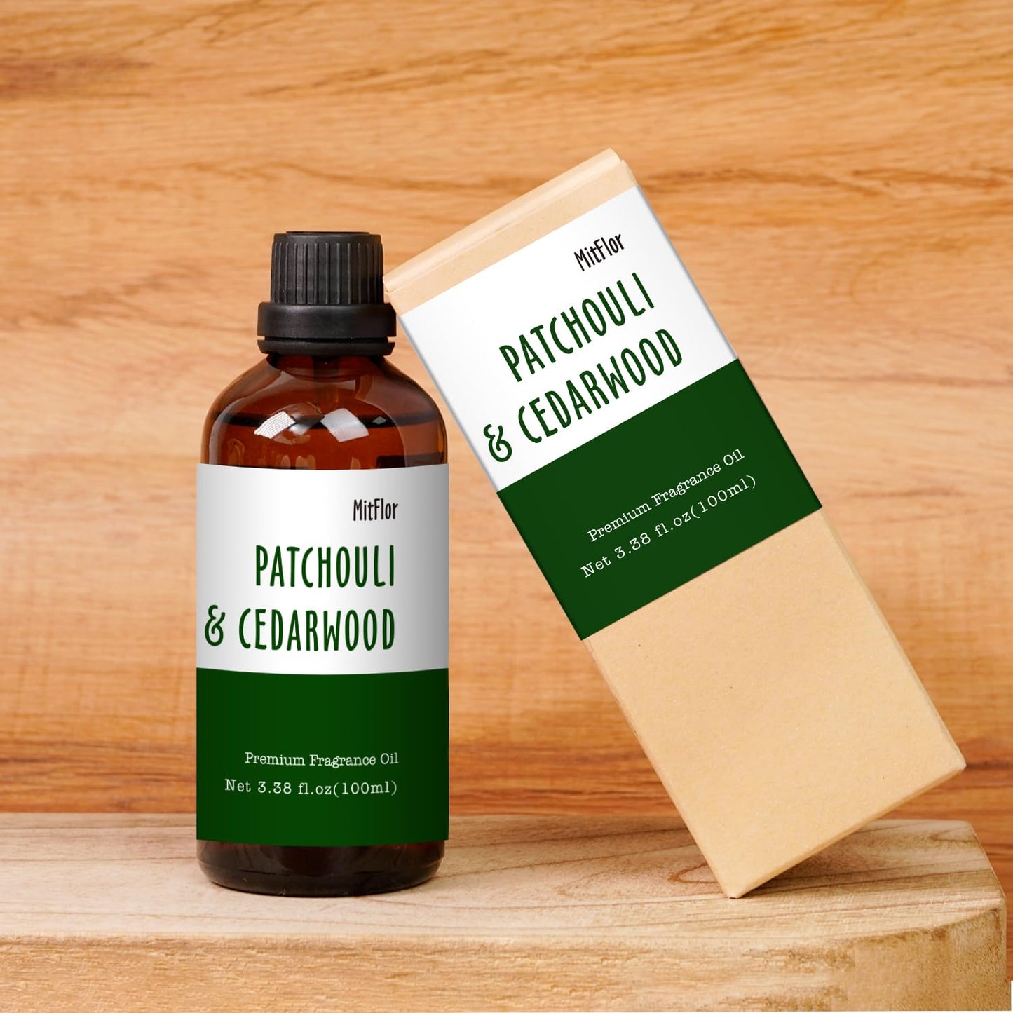 Patchouli & Cedarwood Fragrance Oil โ Large Size Premium for Soap, Candle Making & Diffuser | MitFlor