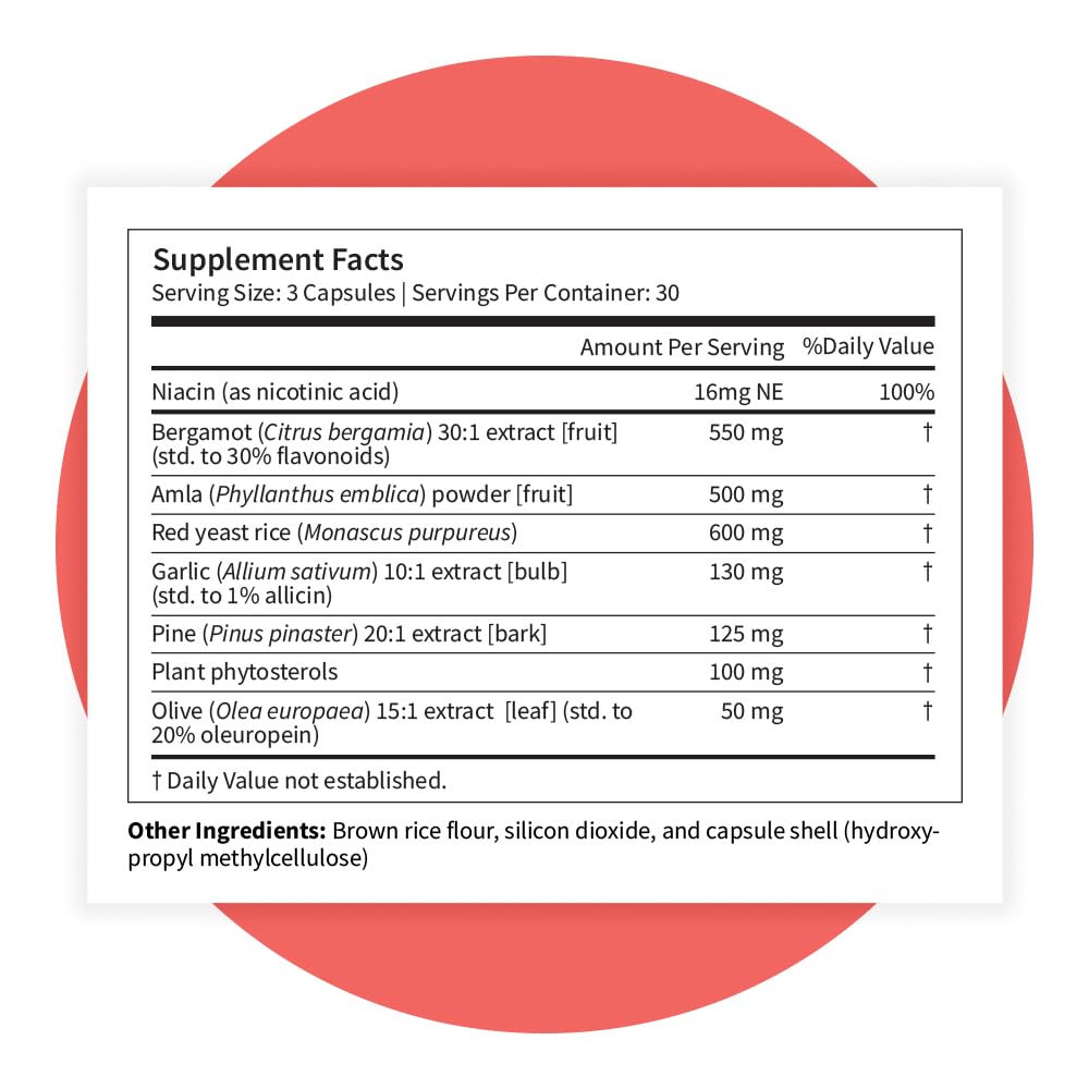 Pattern Wellness Cholesterol Complex β 90 Vegan Capsules | 3rd-Party Lab Tested