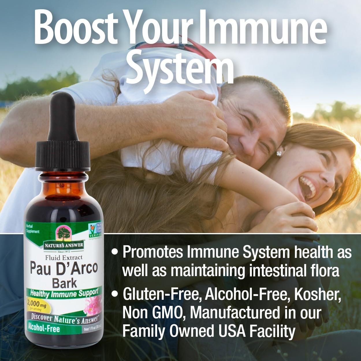 PAU D'Arco Inner Bark 1oz Extract โ Immune Support & Digestive Health | Nature's Answer