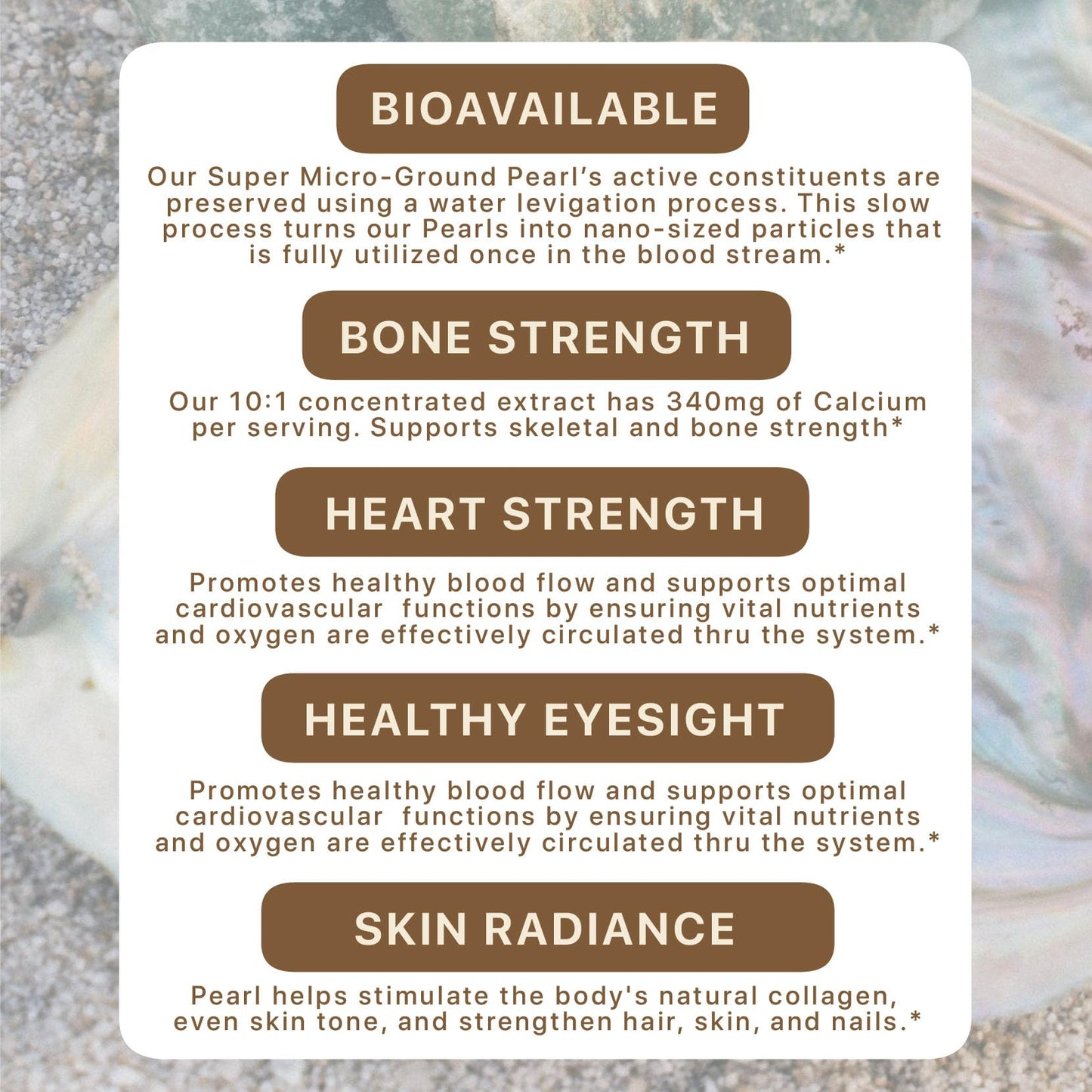 2.5oz Pure Pearl Powder 10:1 Extract โ 36 Servings | Collagen & Anti-Aging | Modern Sage Herbs