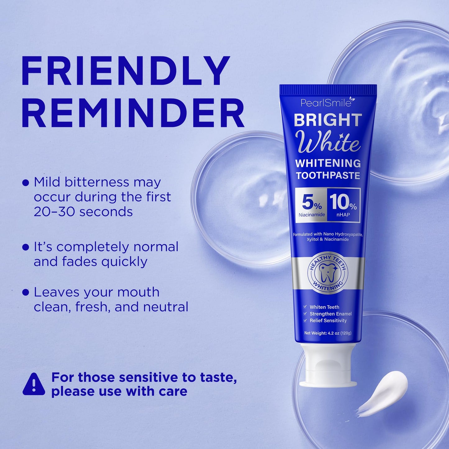 PearlSmile Niacinamide Hydroxyapatite Toothpaste โ 10% nHAp, 5% Niacinamide, Fluoride-Free