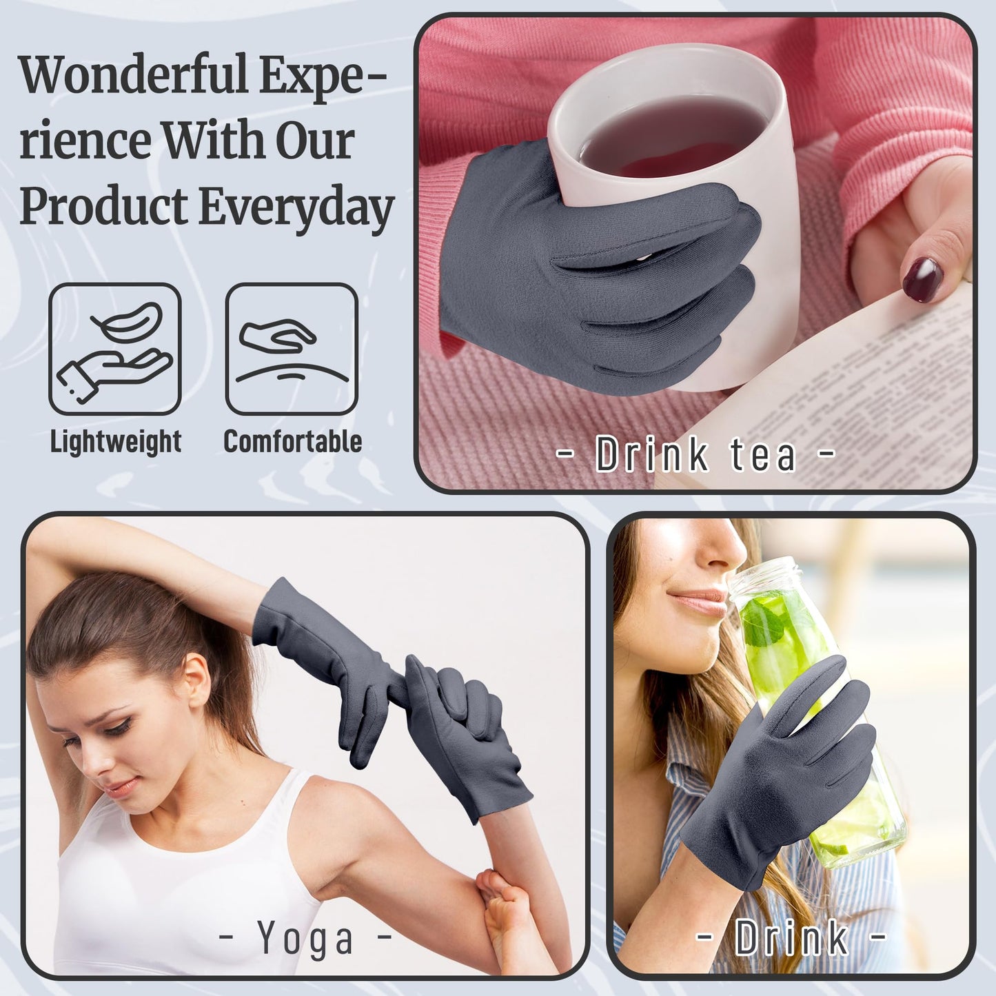 Pedobi 2 Pcs Castor Oil Pack Wraps for Hands โ Wrist Arthritis & Carpal Tunnel (Oil Not Included)