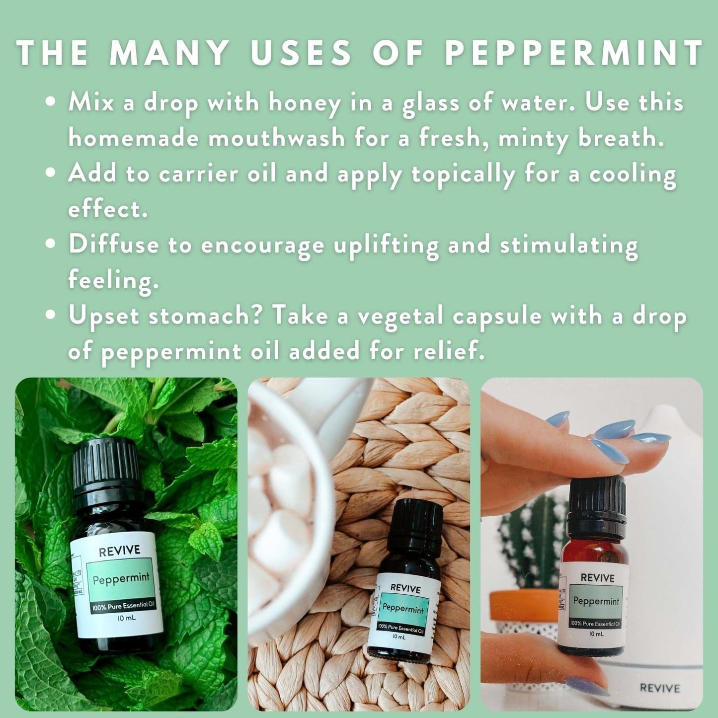Peppermint Essential Oil 120mL by Revive โ 100% Pure Therapeutic Grade