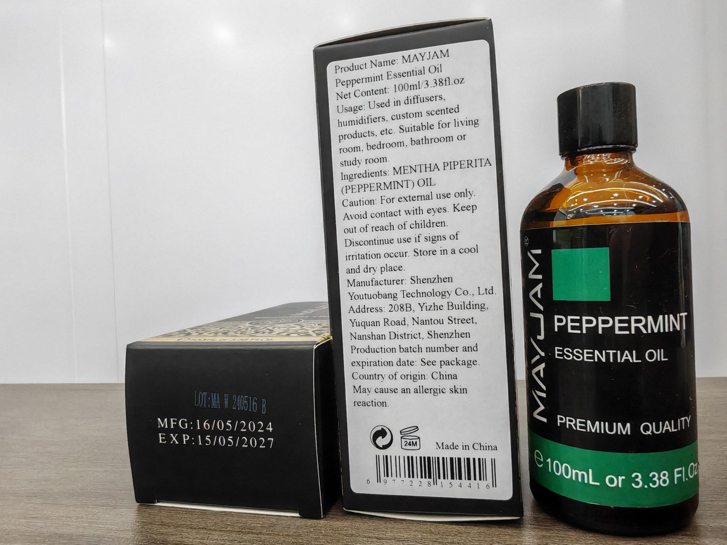 Peppermint Essential Oil 3.38 Fl Oz โ Premium Grade for Diffuser, Skin & Hair Care