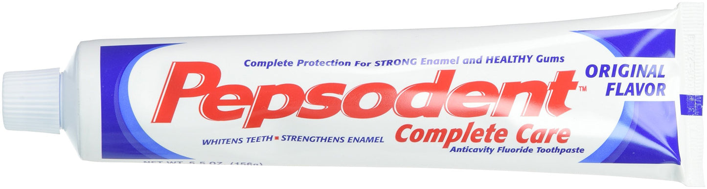 Pepsodent Complete Care Anticavity Fluoride Toothpaste โ Original 5.5 oz (Pack of 6)