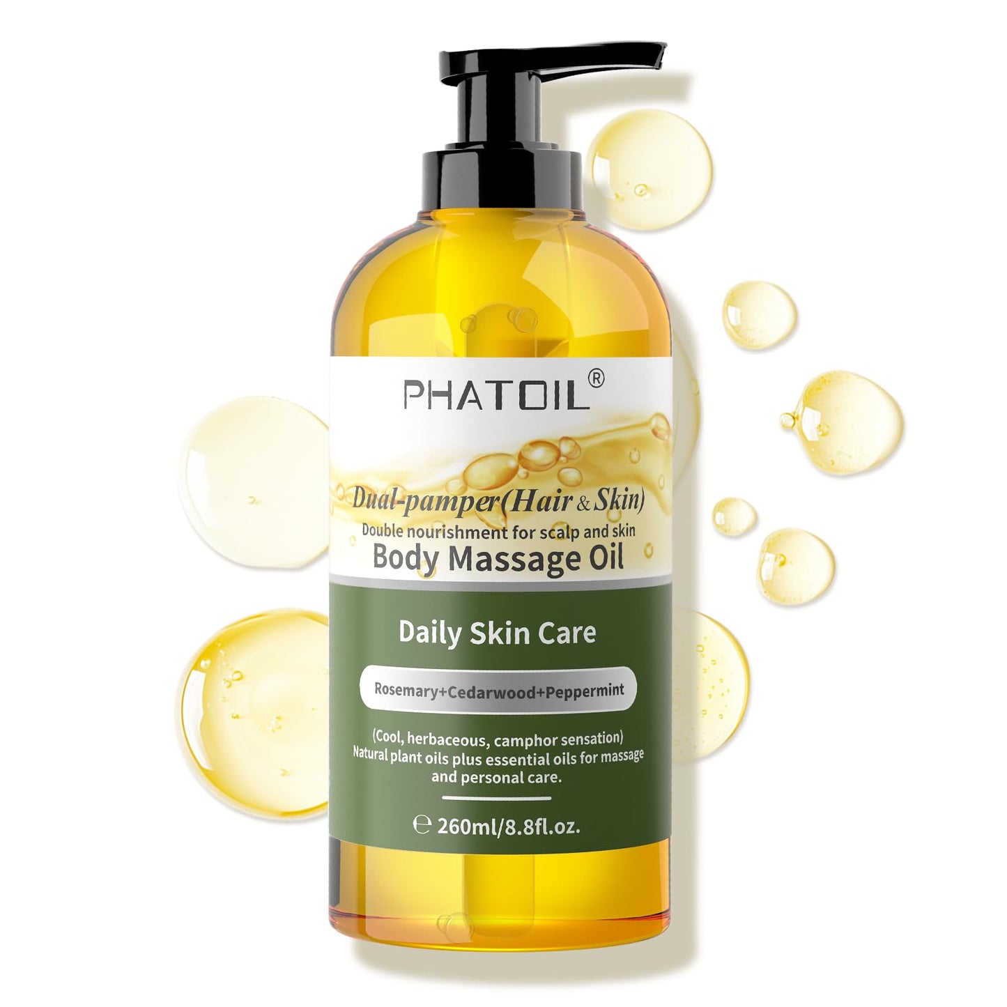 PHATOIL Dual-Pamper Massage Oil โ Hair & Skin 260ml