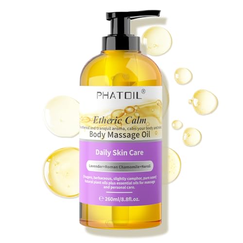PHATOIL Etheric Calm Body Massage Oil 260 ml โ Lavender, Roman Chamomile & Neroli