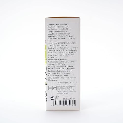 PHATOIL Sandalwood Essential Oil 100ml (3.38 oz) โ Pure Aromatherapy