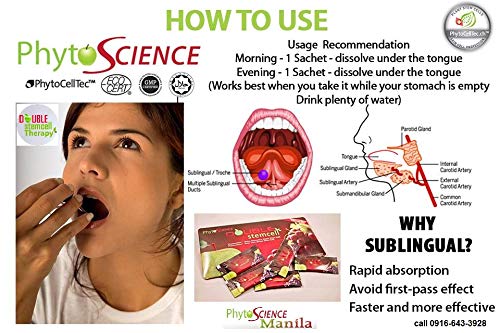 Phytoscience Double Stem Cell Anti-Aging Supplement with Acai Berry & Blueberry โ 14 Sachets