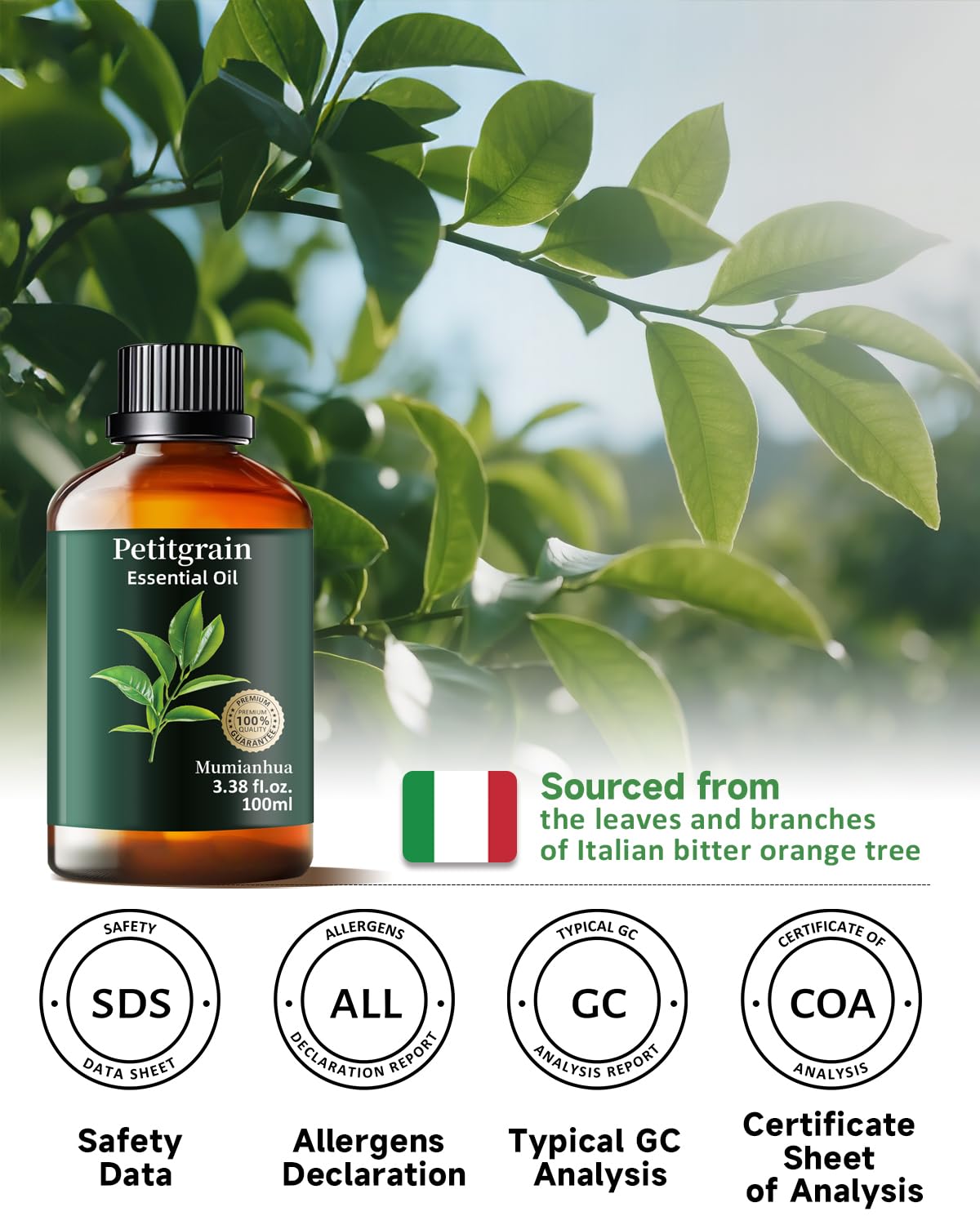 Petitgrain Essential Oil for Bedtime Serenity โ Diffuser & Pillow Mist