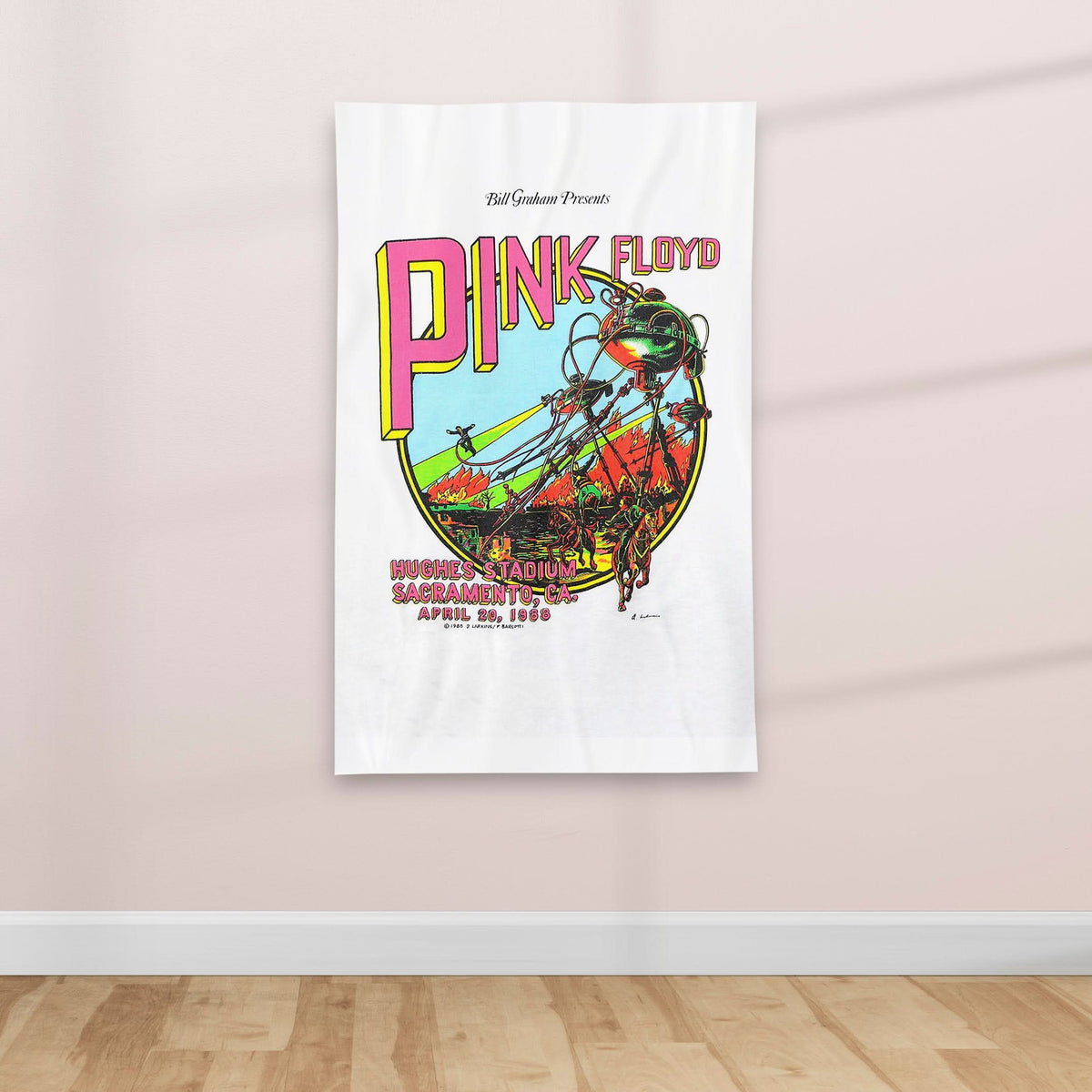 1960's Retro British Progressive Rock Music poster - Textile Poster