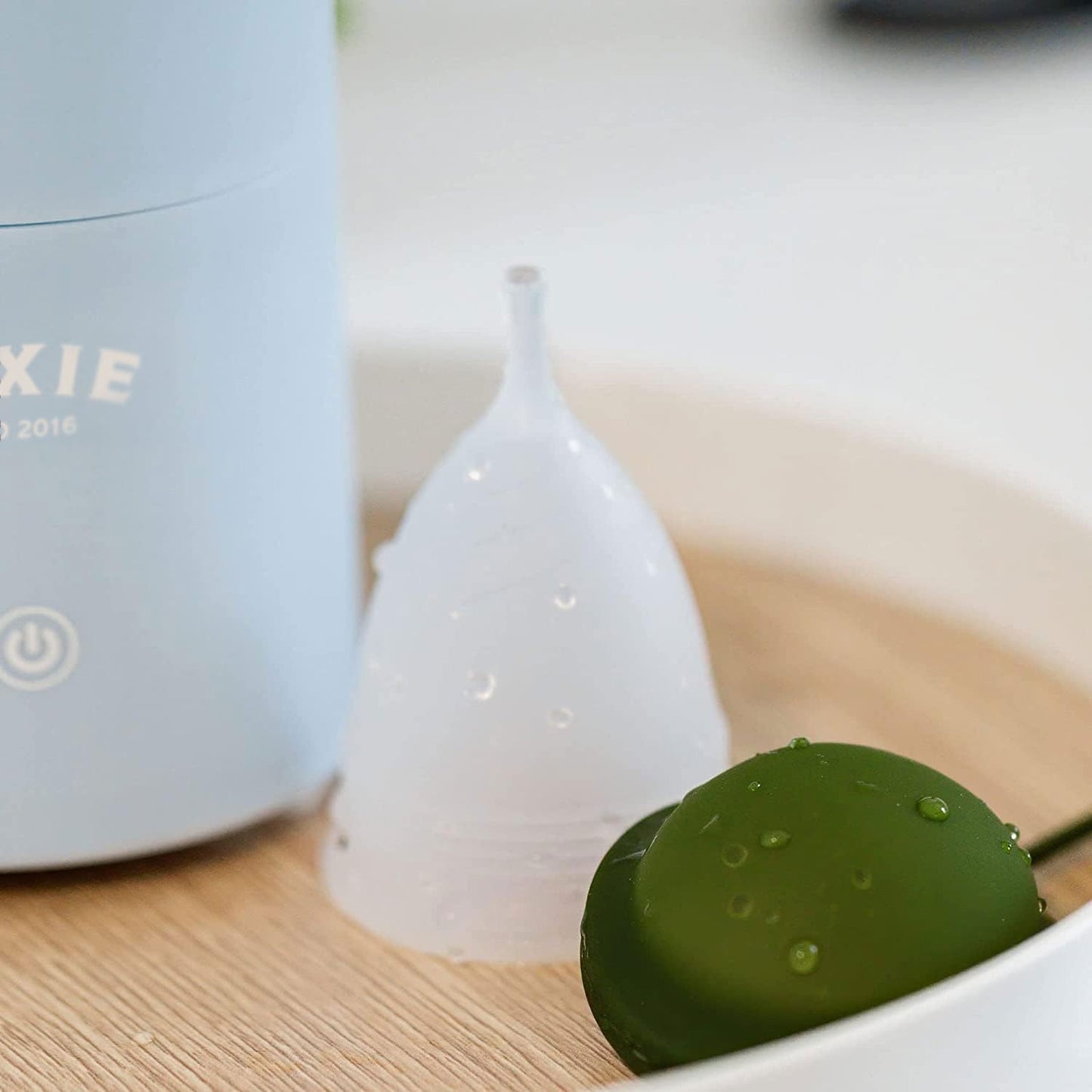 Pixie Cup Sterilizer 2.0 β 3-Minute Steam, 99% Germ Reduction, Sensor Button