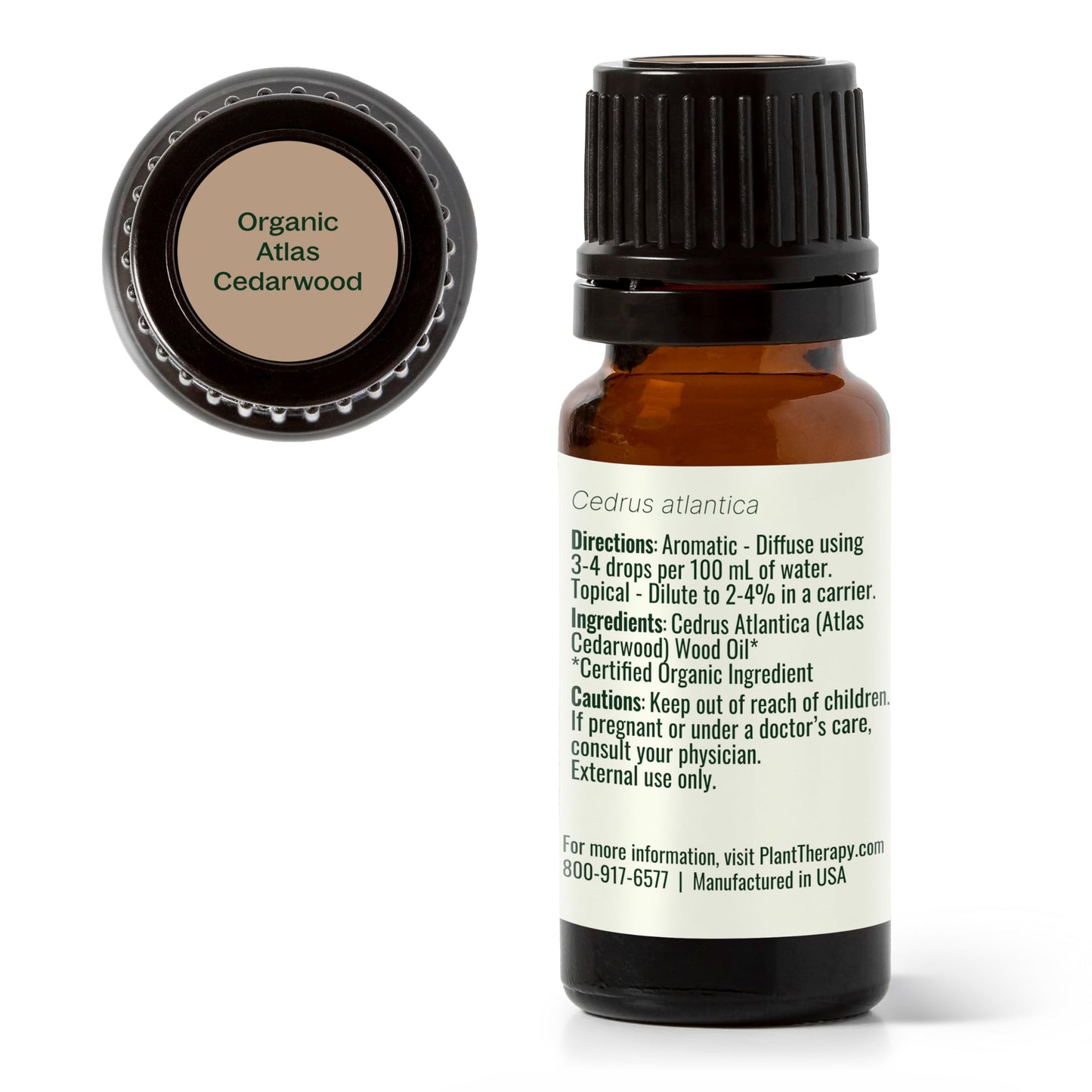Plant Therapy Atlas Cedarwood Essential Oil โ 100% Pure, USDA Organic, 10 mL