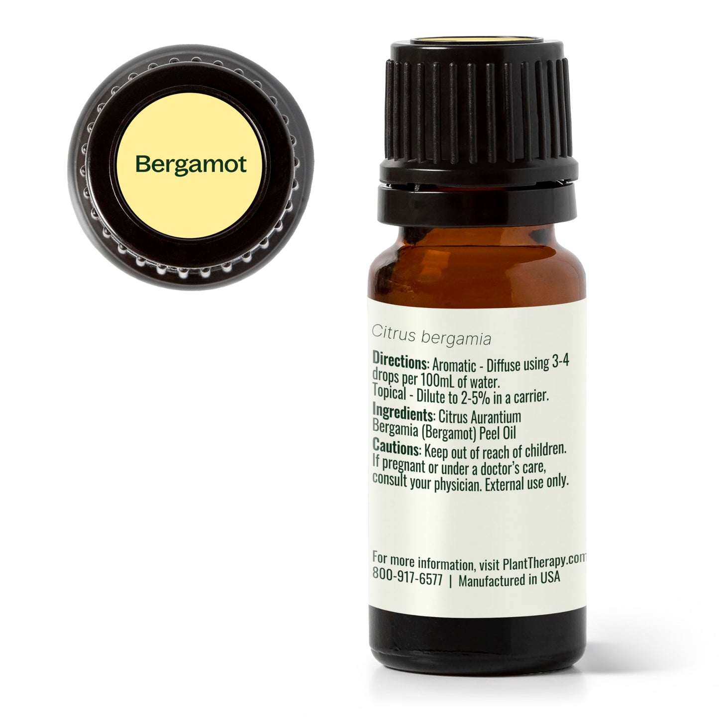 Plant Therapy Bergamot Essential Oil 100% Pure, Undiluted, Natural, Therapeutic Grade โ 10 mL (1/3 oz)