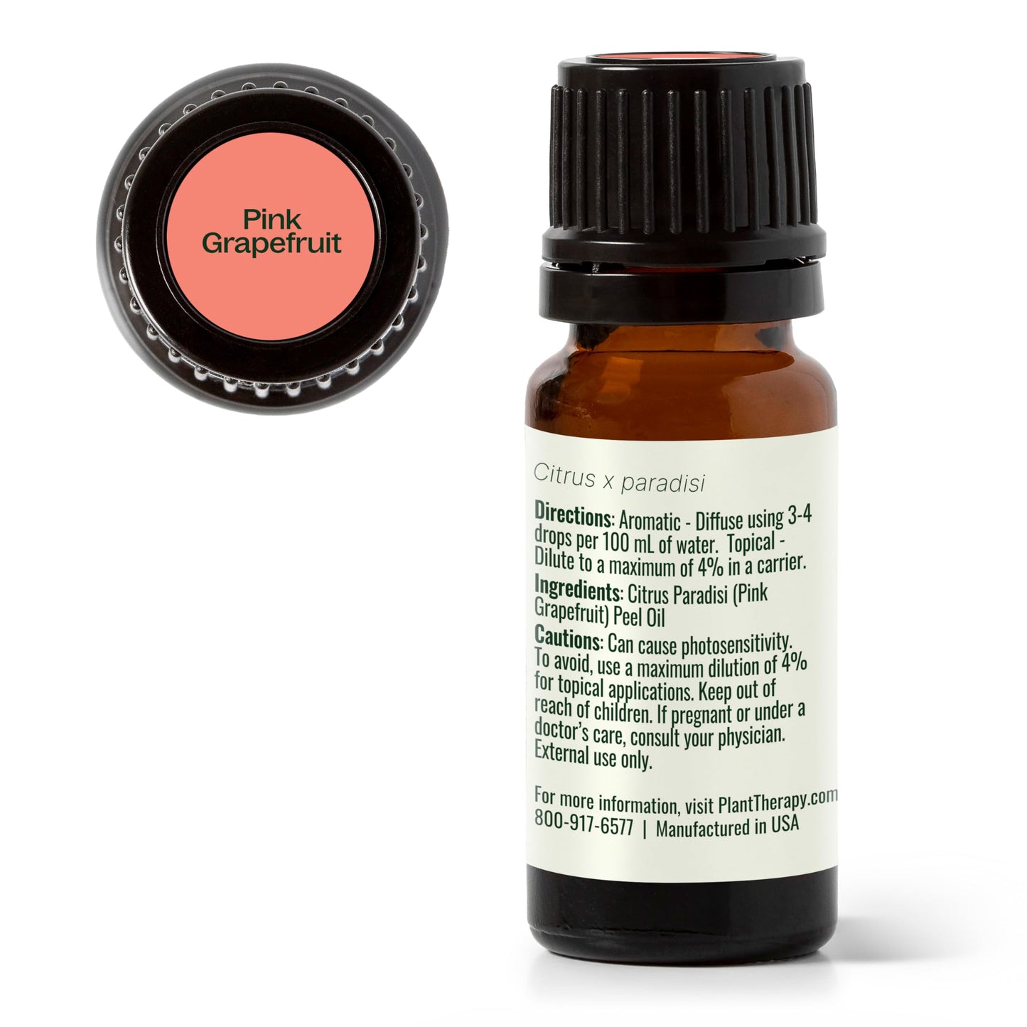 Plant Therapy Grapefruit Essential Oil (Pink) 10 mL โ Pure, Cold-Pressed Citrus paradisi
