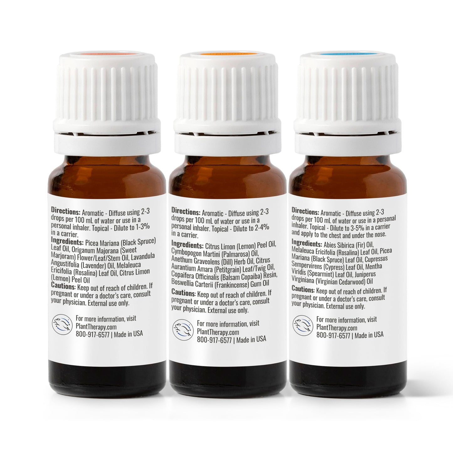 Plant Therapy KidSafe Feelin' Good Essential Oil Set โ Germ Destroyer, Immune Boom & Sniffle Stopper 10 mL
