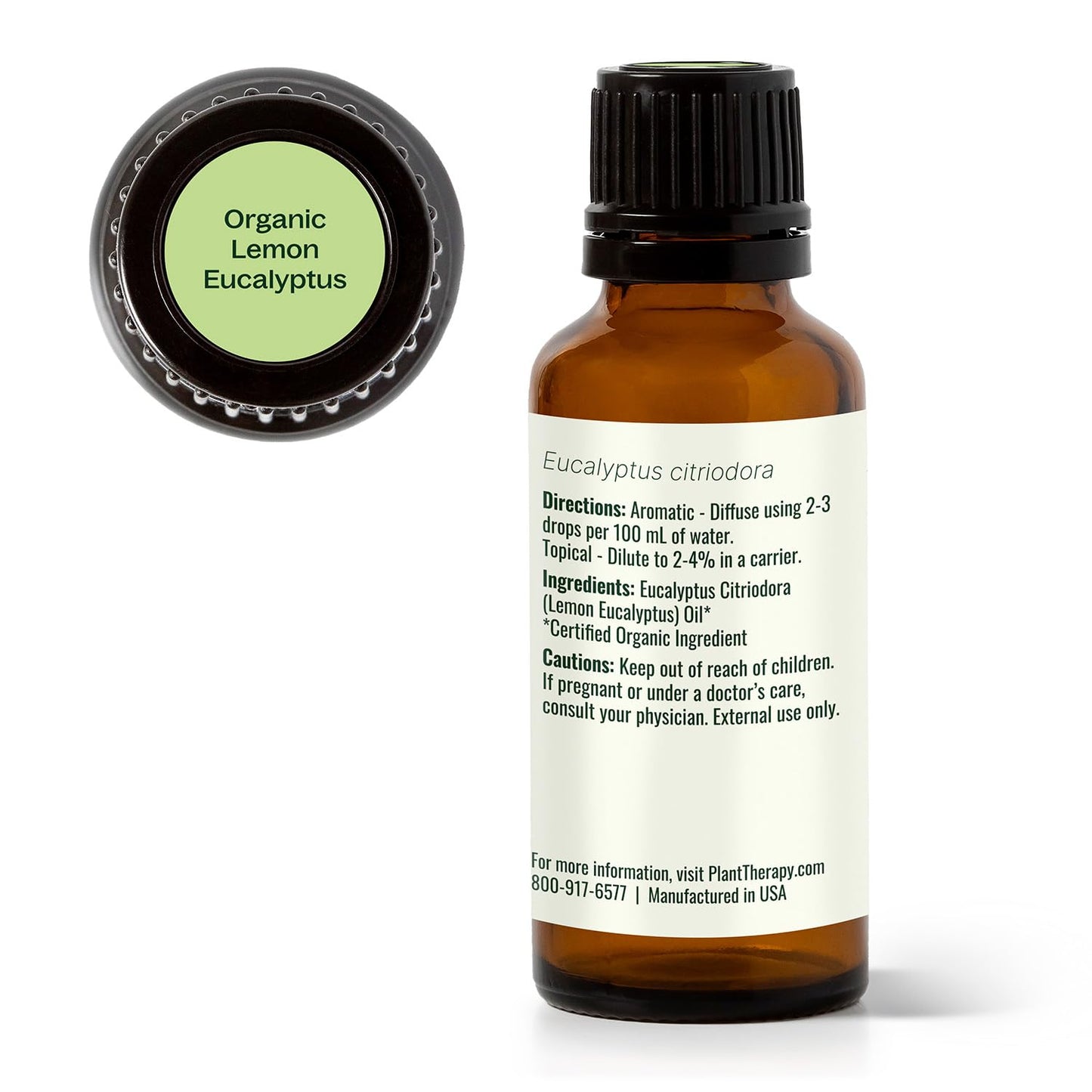 Plant Therapy Lemon Eucalyptus Essential Oil โ 100% Pure, USDA Organic, 30 mL