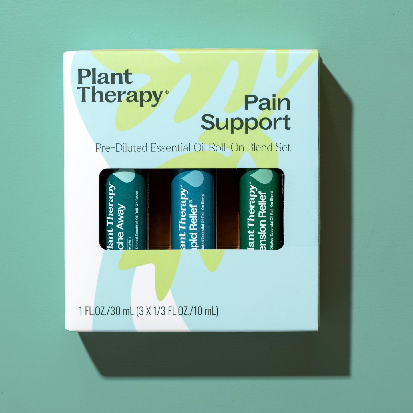Plant Therapy Pain Support Roll-On Set 10 mL โ Ache Away, Rapid Relief, Tension Relief