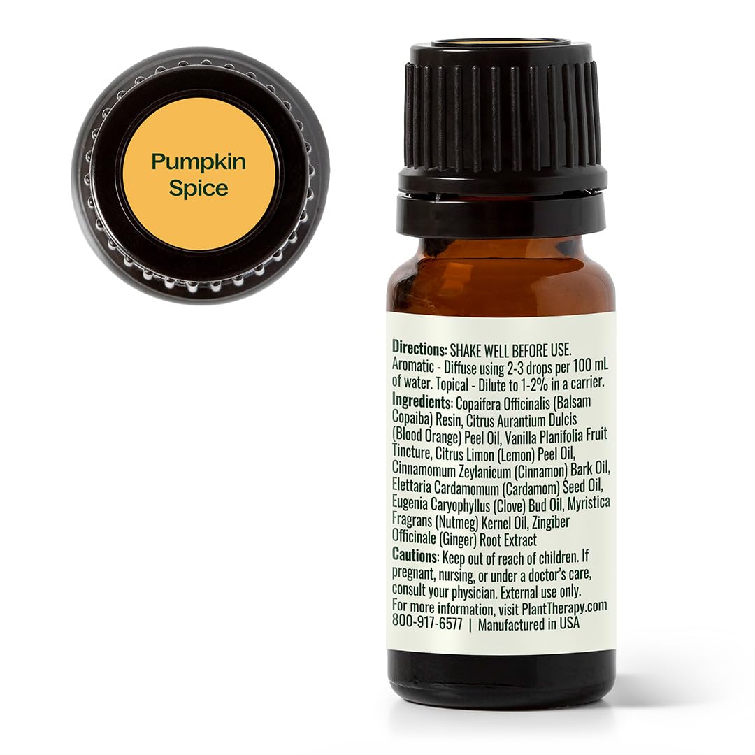 Plant Therapy Pumpkin Spice Fall Essential Oil Blend 10 mL โ Warm & Cozy Scent