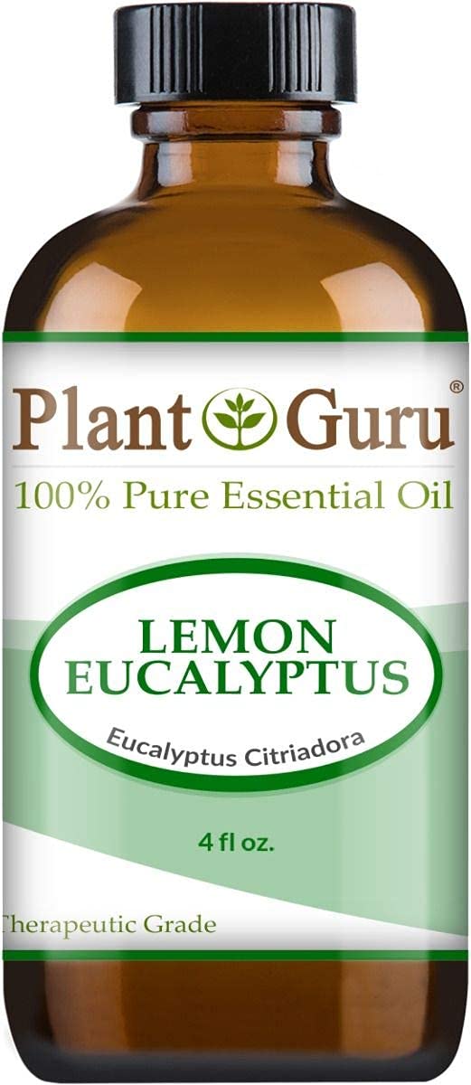 Plant Guru Lemon Eucalyptus Essential Oil 4 oz โ Undiluted, Therapeutic Grade