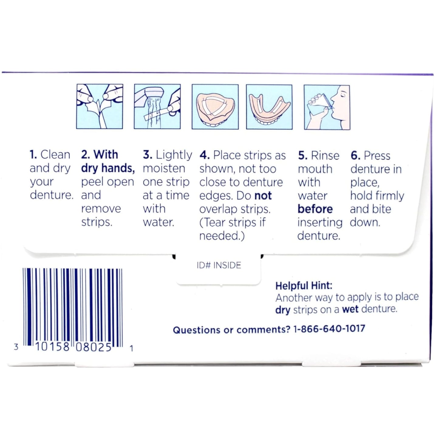 Poligrip Comfort Seal Strips 40 ct โ Pack of 3 | Zinc-Free Denture Adhesive