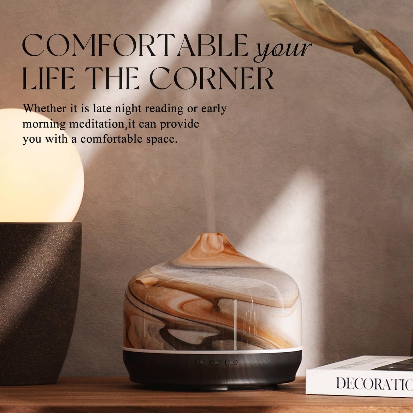 Porseme 500ml Glass Essential Oil Diffuser โ Ultrasonic Humidifier, Auto-Off