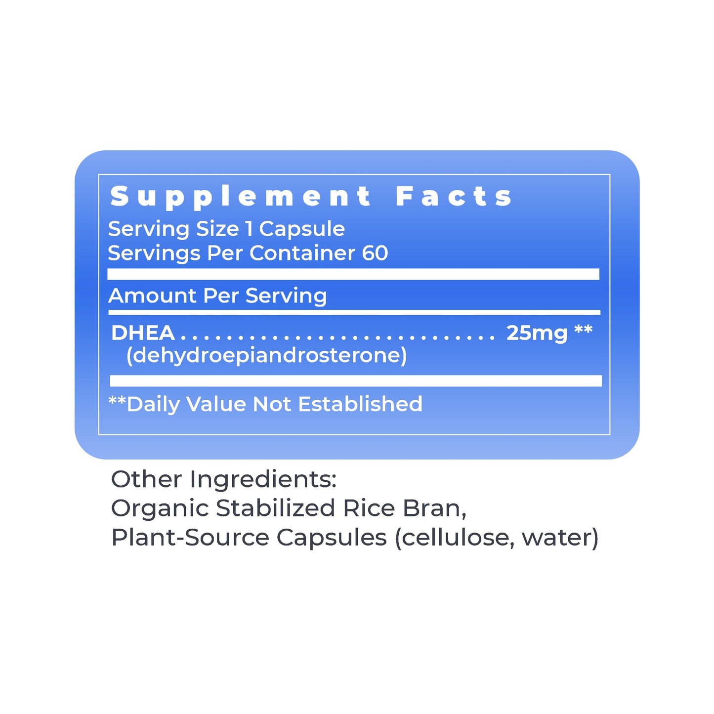 Premier DHEA 25mg for Men & Women โ 60 Vegan Capsules | Premier Research Labs