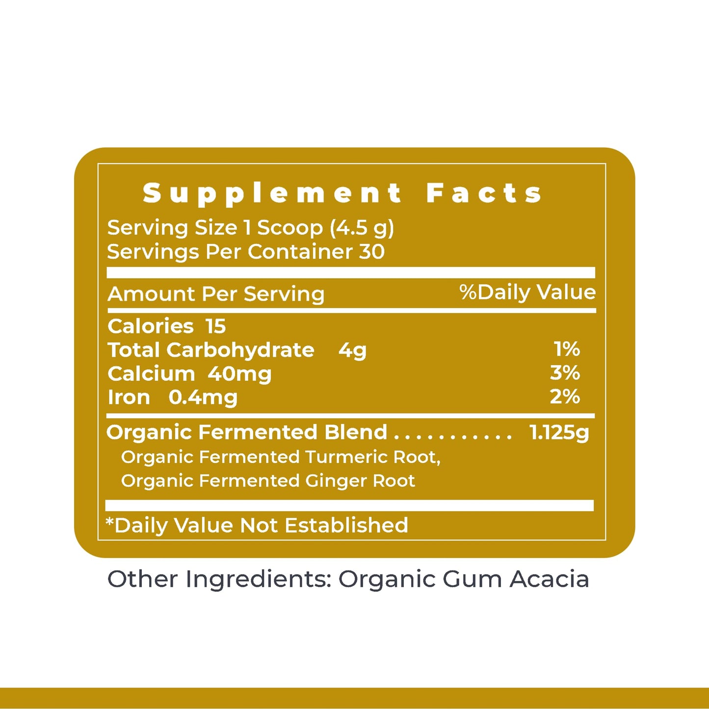Premier Fermented Turmeric & Ginger Powder โ Probiotic Delivery, Active Curcuminoids