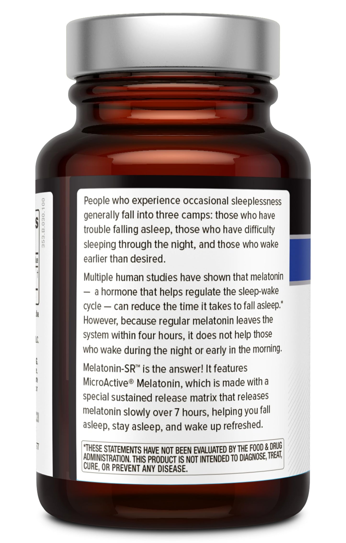 Premium Melatonin Sleep Support โ 5 mg MicroActive Melatonin per Capsule | Melatonin-SR 30 Vegicaps