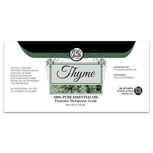 Oil of Youth 4 fl oz Thyme Essential Oil โ Therapeutic Grade