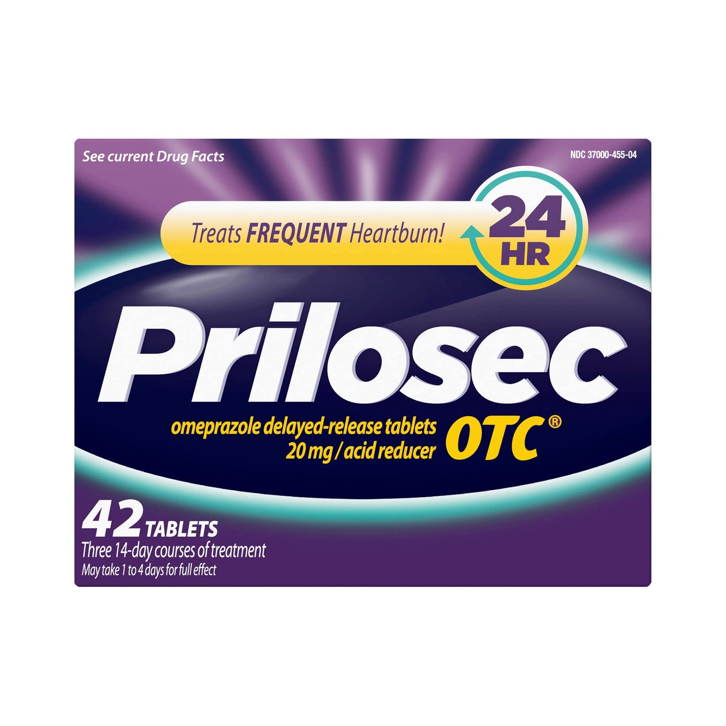 Prilosec OTC 20 mg Omeprazole โ 42 Tablets for Frequent Heartburn Relief | Proton Pump Inhibitor