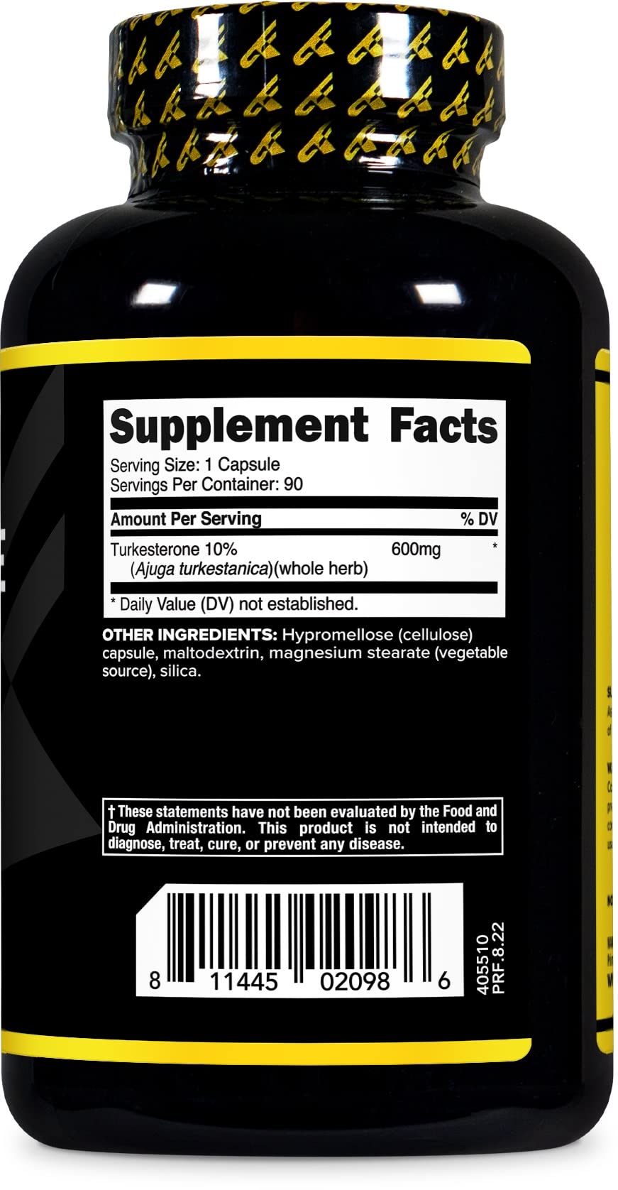 Primaforce Turkesterone 600mg, 90 Capsules โ Non-GMO & Gluten Free