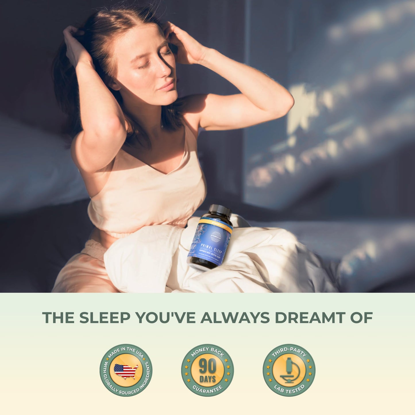 Primal Sleep 2 Pack by Primal Harvest β 120 Capsules (Valerian, L-Tryptophan, GABA, Chamomile, Melatonin 3 mg)
