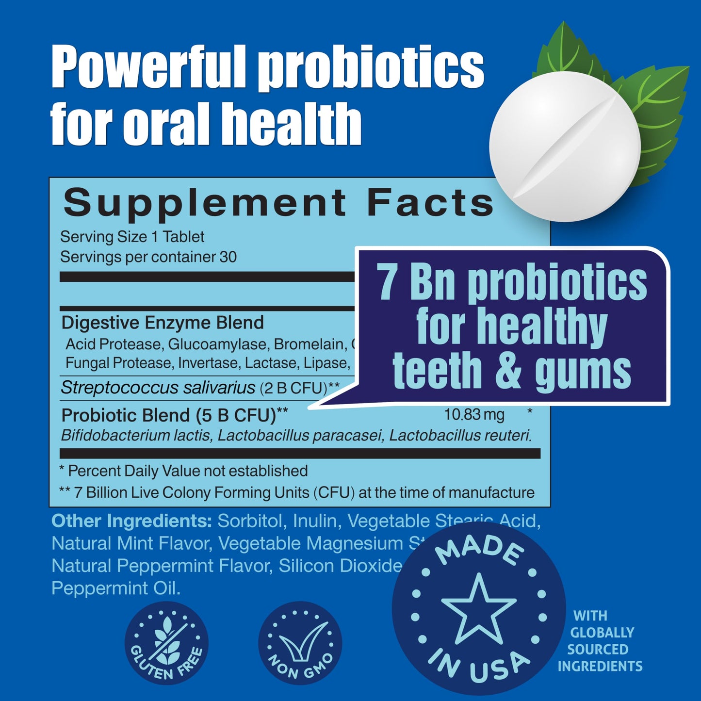 Probiotiv Oral Probiotics โ 7B CFU Chewables for Fresh Breath, Teeth & Gums