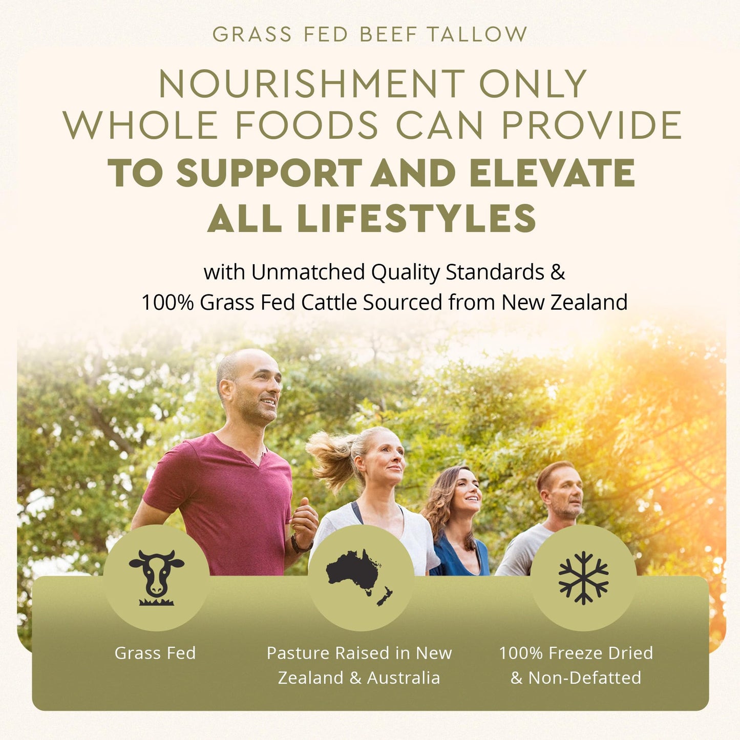 Ancestral Supplements Grass Fed Beef Tallow Capsules 3000mg โ Non-GMO | 180 Capsules