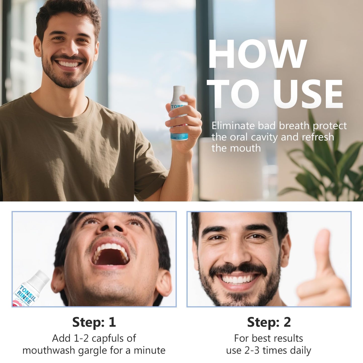 Tonsil Stone Remover Mouthwash โ Natural Oral Rinse for Fresh Breath