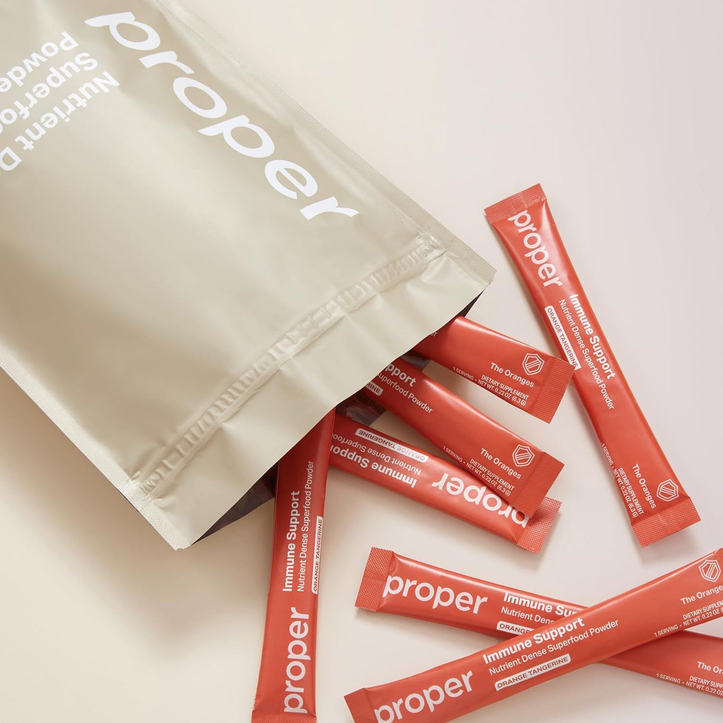 Proper Orange Immune Support โ Orange Tangerine Drink Mix with Elderberry, Vitamin C, Zinc & Probiotics