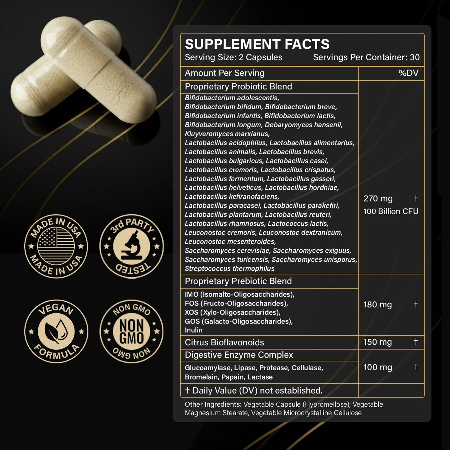Proriginal Probiotics with Prebiotics β 100 Billion CFU, 35 Strains, Vegan, Non-GMO, 120 Capsules