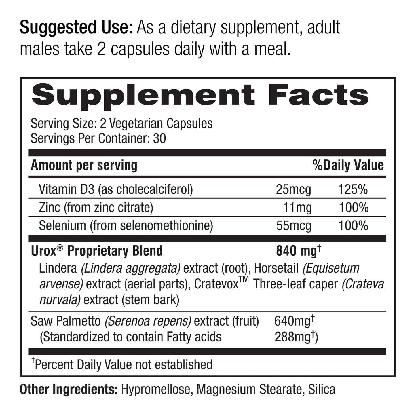 PROROX Prostate & Bladder Support โ Saw Palmetto, 60 Vegetarian Capsules
