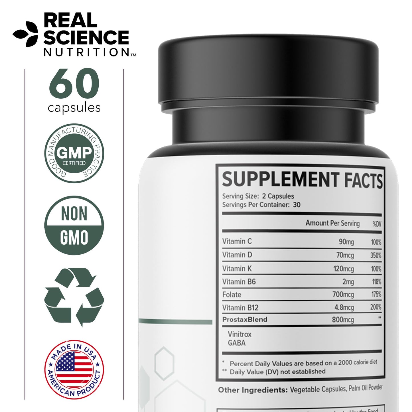 Real Science Nutrition Prostax Miracle β Natural Bladder & Kidney Health for Men
