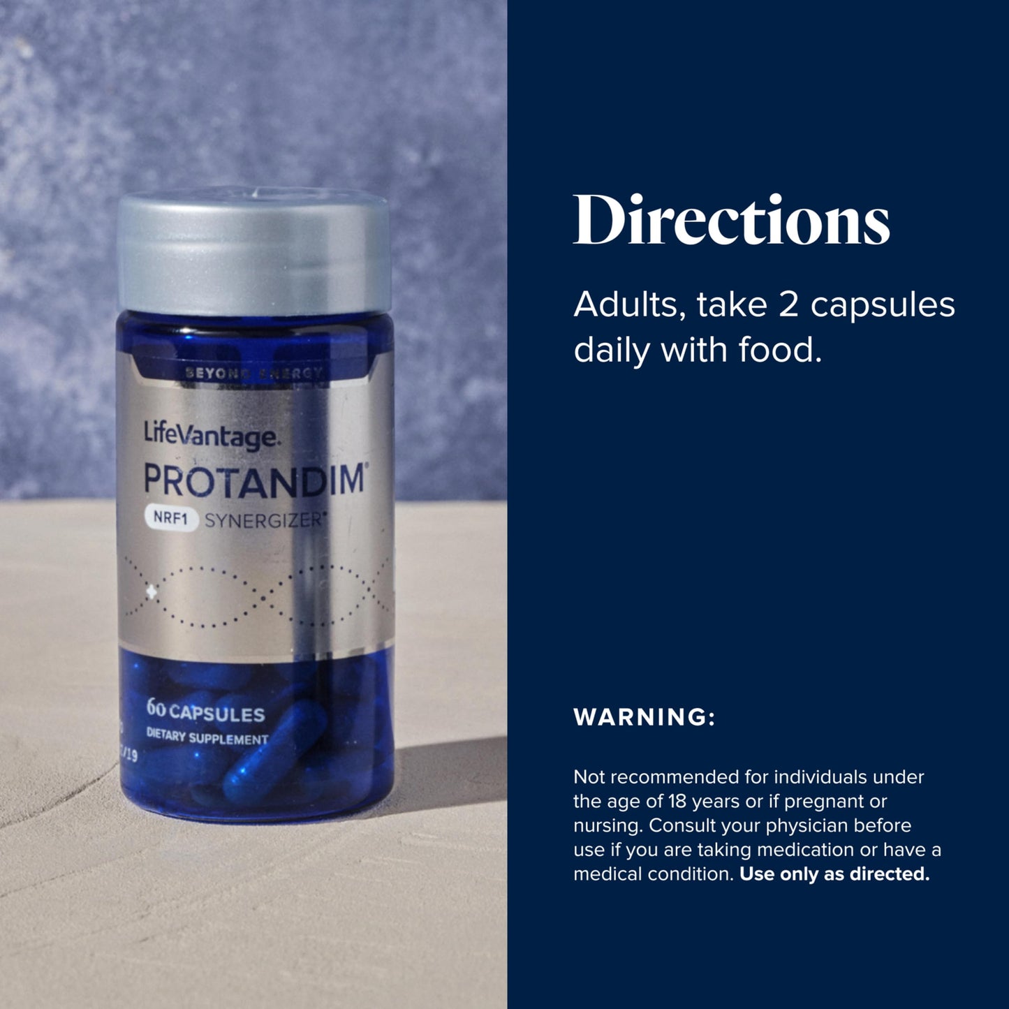 LifeVantage Protandim NRF1 Synergizer โ NRF1 Activator for Cellular Health & Mitochondrial Energy (60 Capsules)