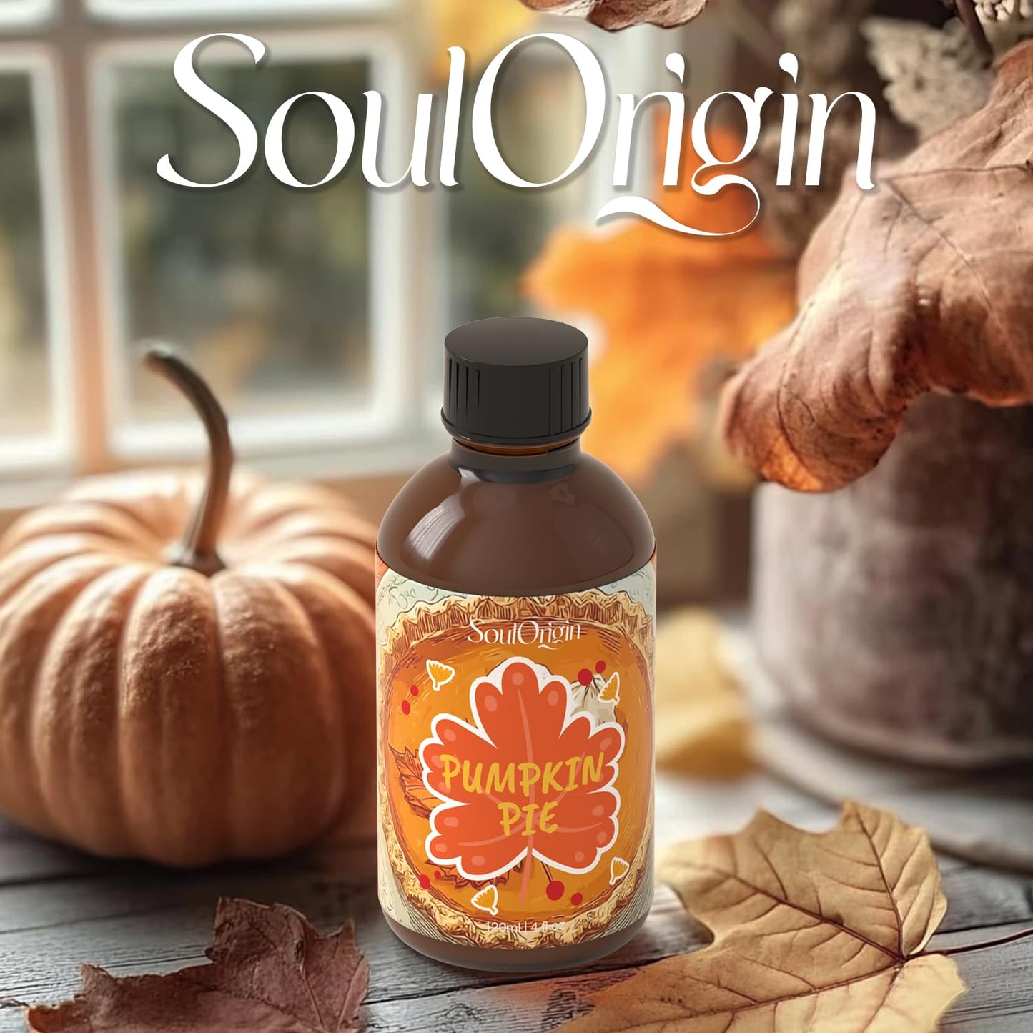 SoulOrigin Pumpkin Pie Essential Oil 120ml โ Cozy Fall Fragrance for Diffusers & DIY