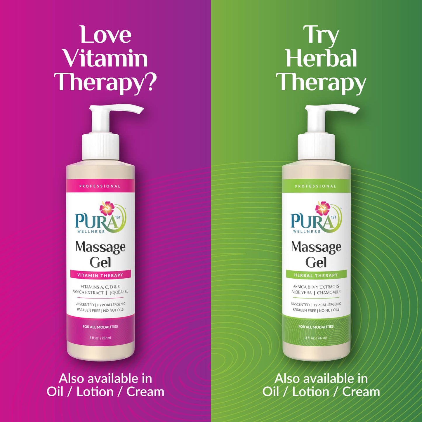 PURA 1st Wellness Massage Gel 8oz โ Hypoallergenic Deep Tissue Relief