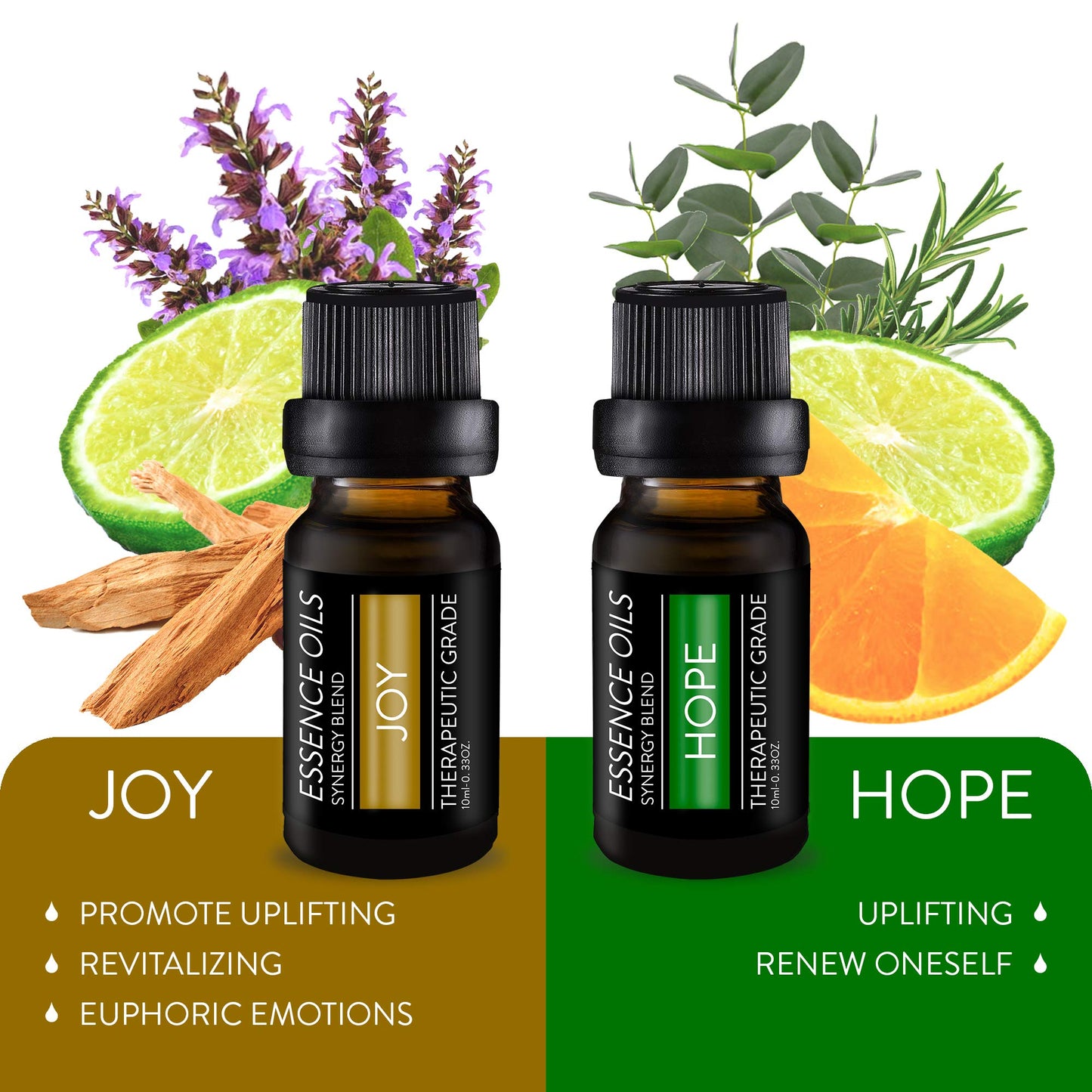 Pure Daily Care Aromatherapy Top 10 Essential Oil Synergy Blend Set β Therapeutic Grade β 10 x 10ml