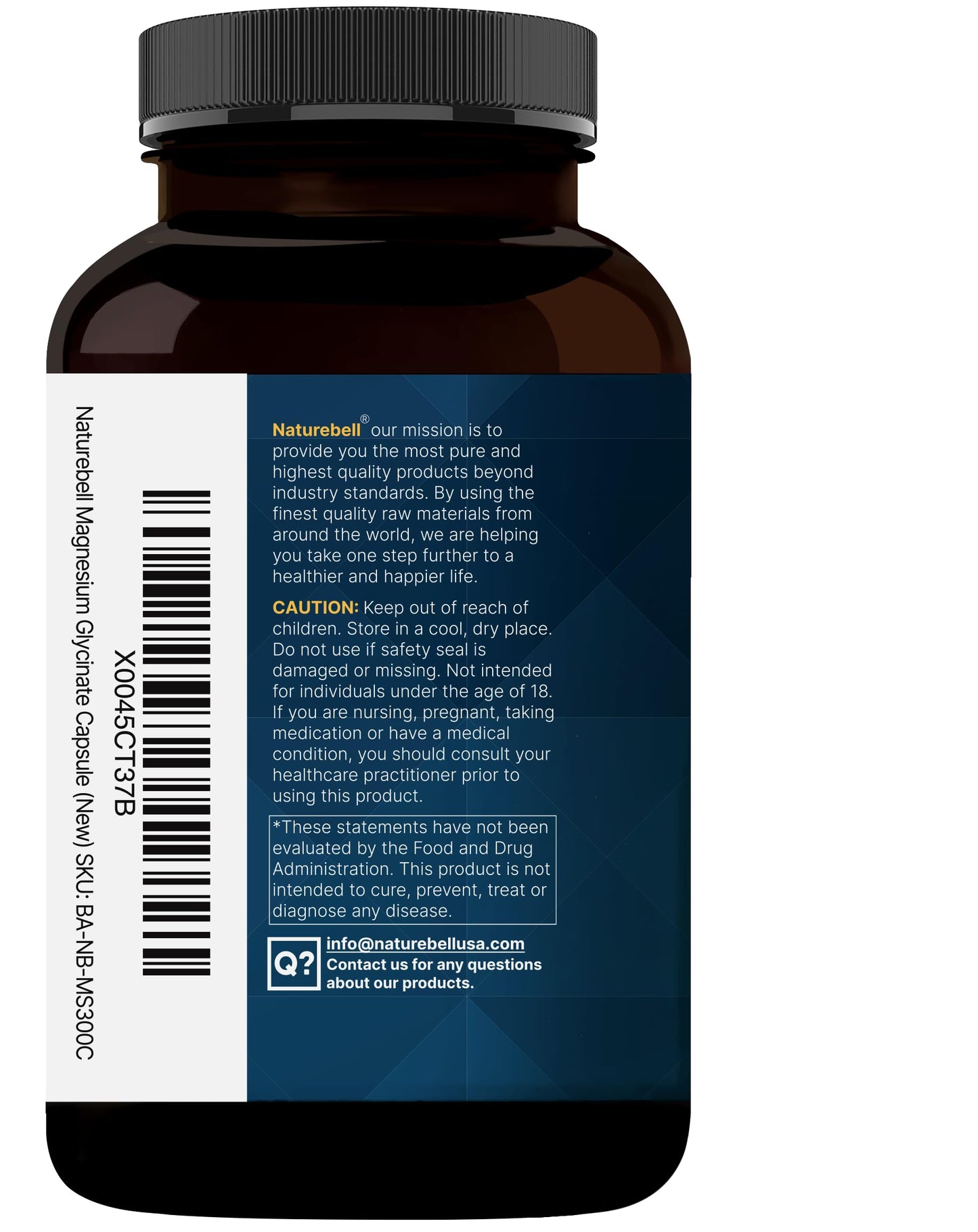 Magnesium Glycinate 200mg with Valerian โ 300 Capsules | Chelated, High Absorption, Non-GMO, Gluten Free