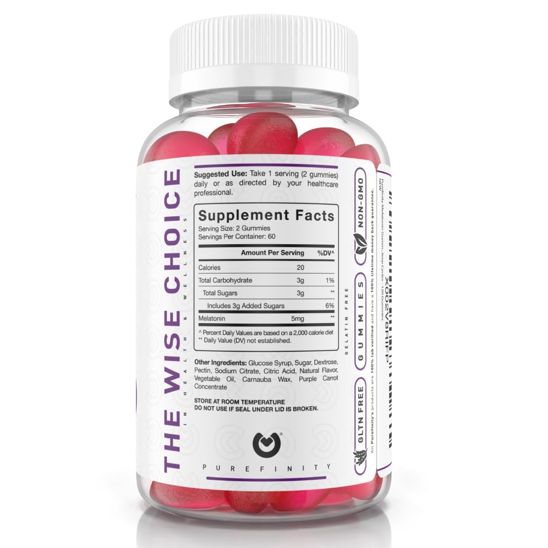 PUREFINITY Melatonin Gummies for Kids โ 5 mg per Serving, 120 Count