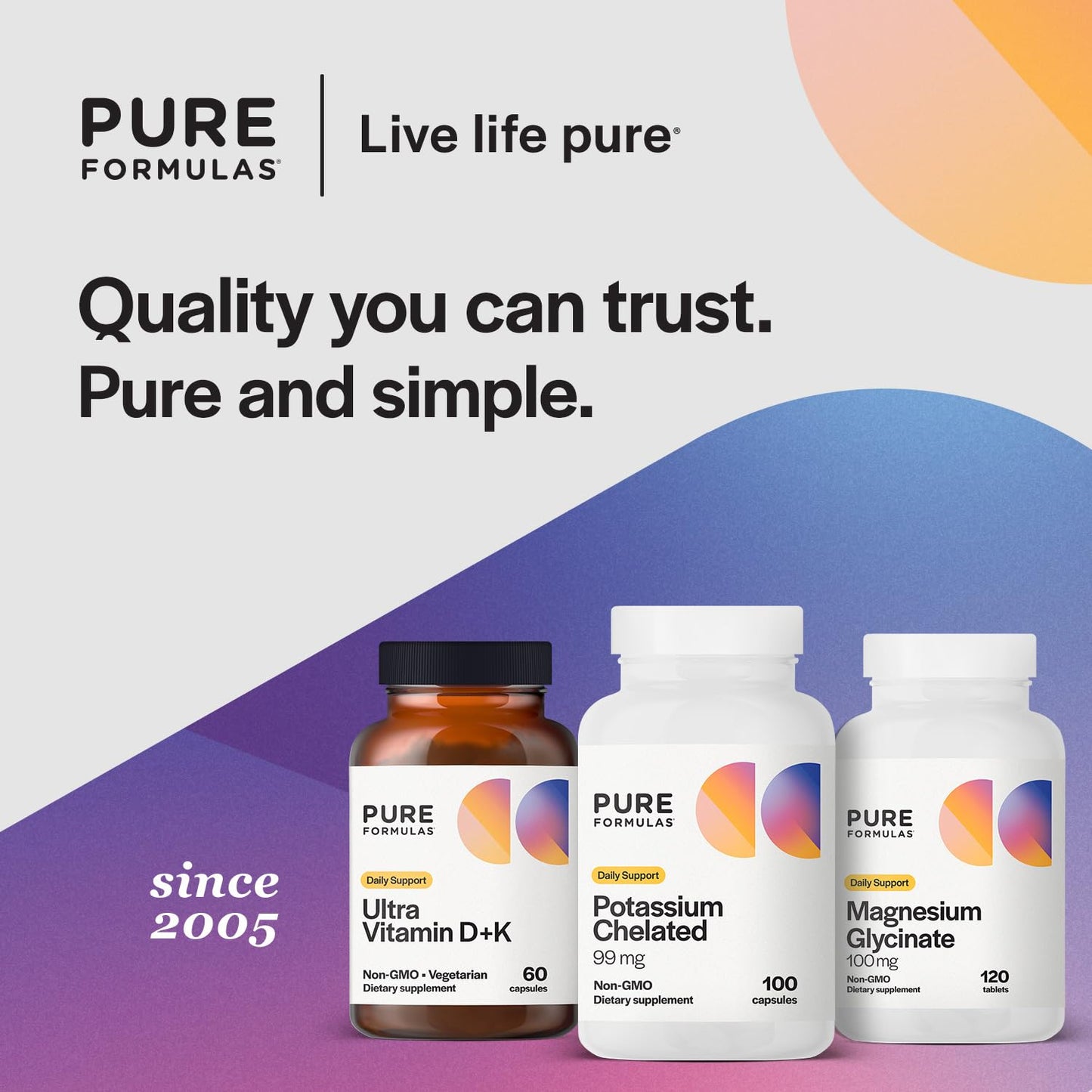 PureFormulas Potassium 99 mg Chelated โ Highly Absorbable Potassium Supplement | Non-GMO, 100 Vegetarian Capsules