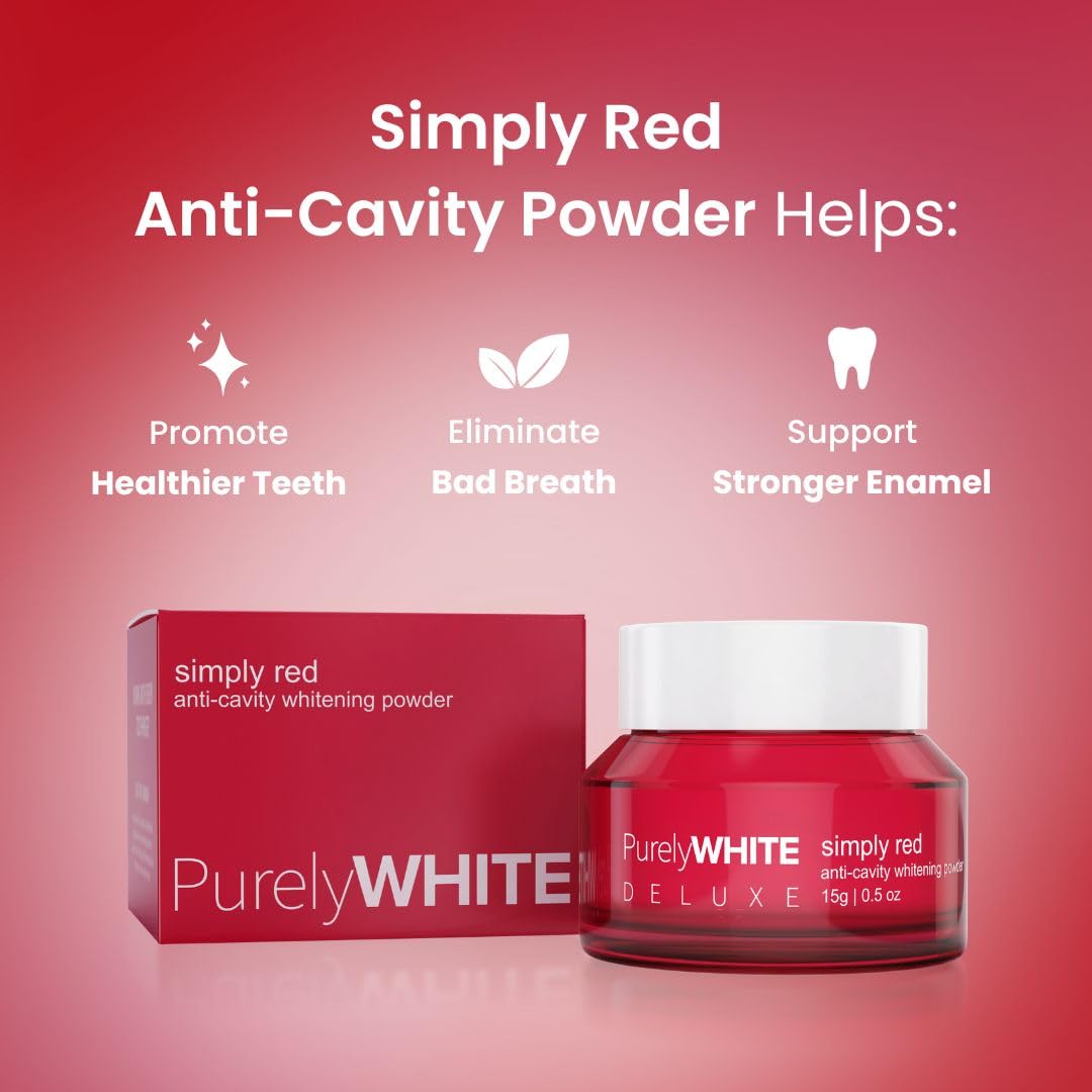 PurelyWHITE DELUXE Anti-Cavity Whitening Powder โ Fluoride-Free nHA Enamel-Safe Whitening